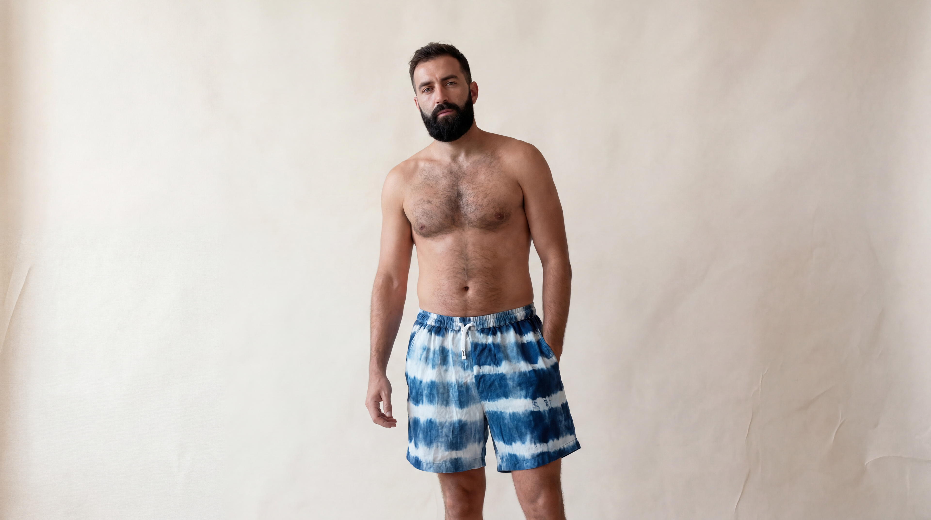 Natural Fabric Tie Dye Mens Shorts