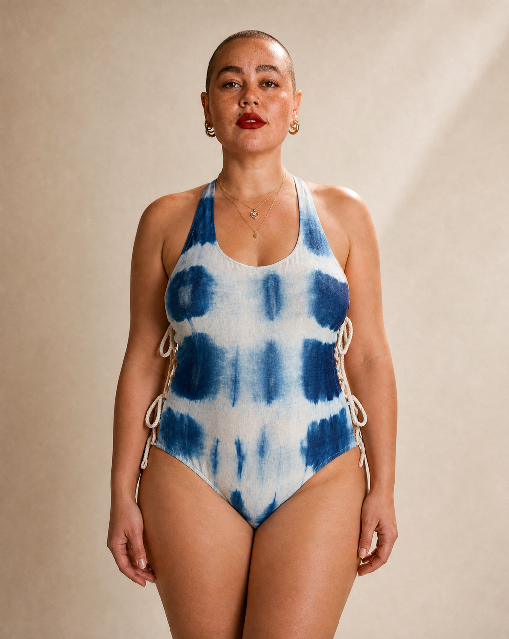 Natural Fabric Tie-Dye Womens Swimsuit